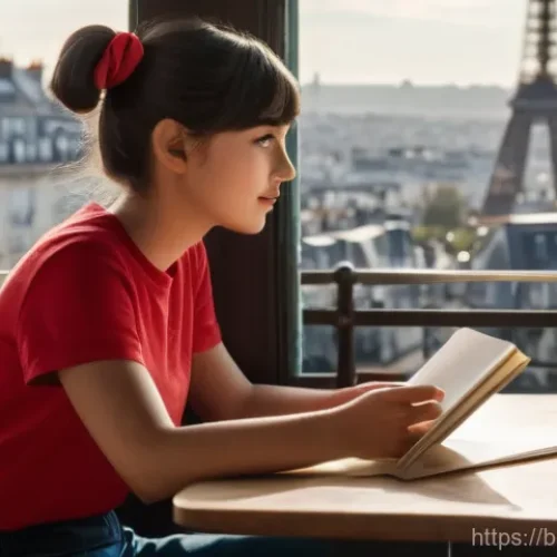레이디버그 크리에이터 스토리 - **Prompt 1: The Spark of Inspiration**
    "A candid, sunlit scene in a charming Parisian cafe. Thom...
